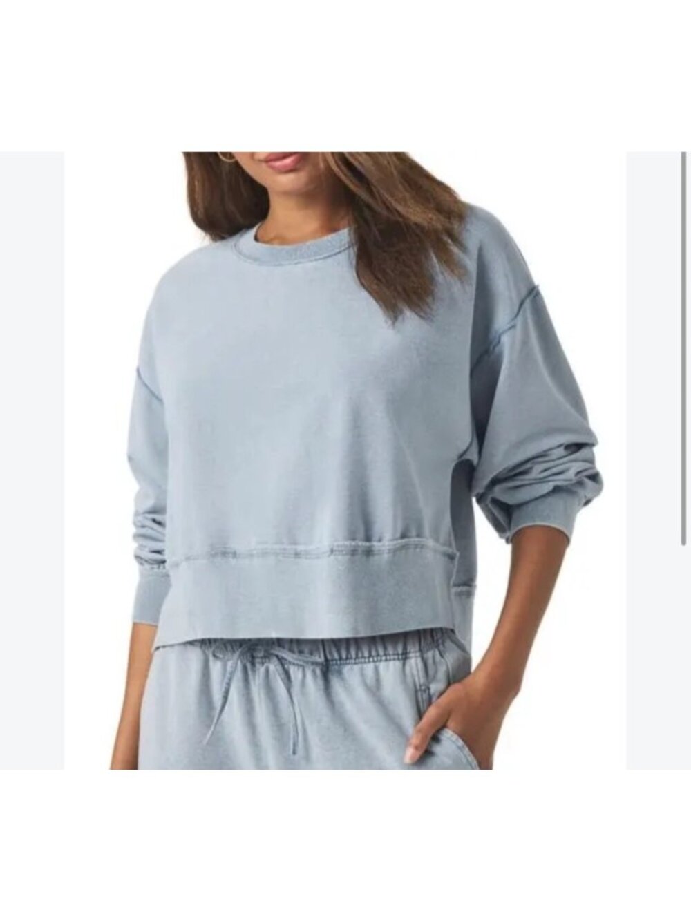 Splendid Hayden Womens Sz M Off-The-Shoulder Sweatshirt Casual Pullover